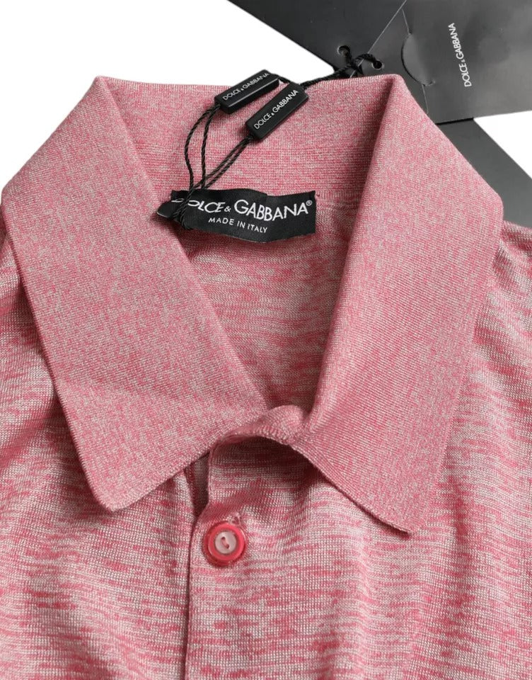 Pull col montant en polyester rose pour homme de Dolce &amp; Gabbana