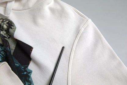 Dolce & Gabbana Witte Caesar Katoenen Trui met Kap