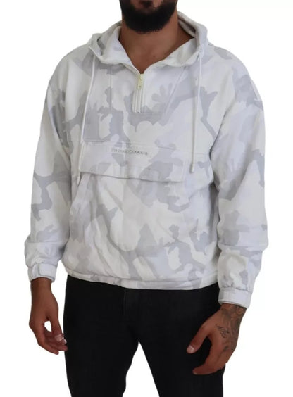 Sweat à capuche blanc camouflage Dolce & Gabbana