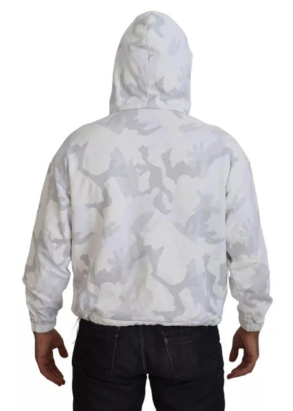 Sweat à capuche blanc camouflage Dolce & Gabbana