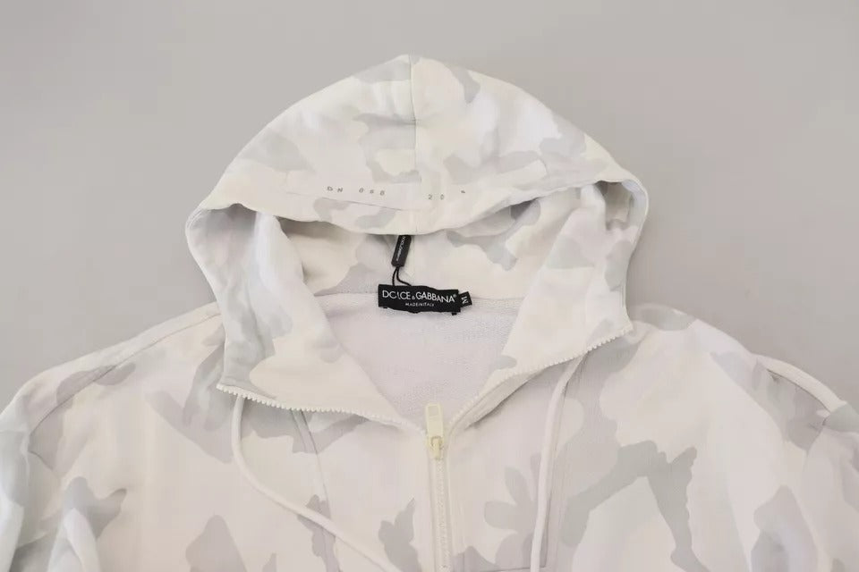 Sweat à capuche blanc camouflage Dolce & Gabbana