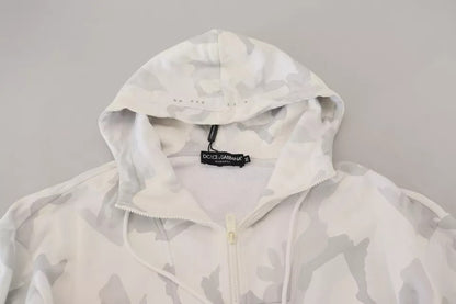 Sweat à capuche blanc camouflage Dolce & Gabbana