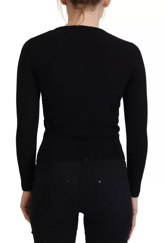 Dolce & Gabbana Black Button Down Slim Cardigan in Virgin Wool