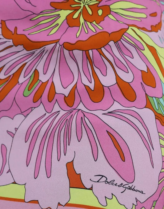 Dolce & Gabbana Multicolor Floral Silk Sleeveless Tank Top