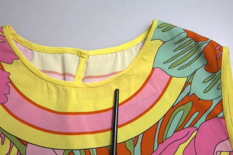 Dolce & Gabbana Multicolor Floral Silk Sleeveless Tank Top