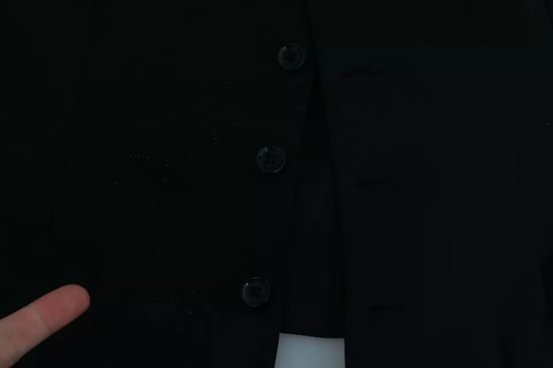 Dolce & Gabbana Black Stretch Waistcoat - Formal Dress Wool Vest