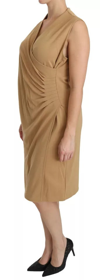 Ralph Lauren Robe Brown à Col V Longueur Genou