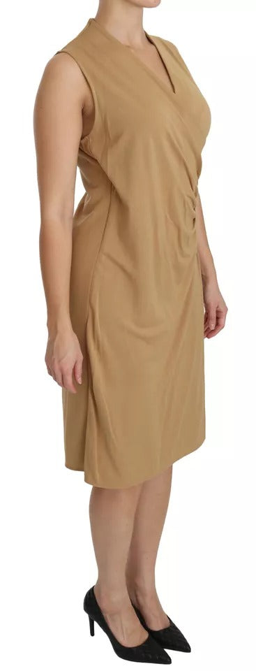 Ralph Lauren Robe Brown à Col V Longueur Genou