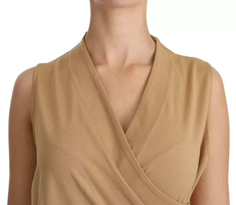 Ralph Lauren Robe Brown à Col V Longueur Genou