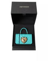 Dolce & Gabbana Turquoise Silicone Devotion Heart Bag Cover