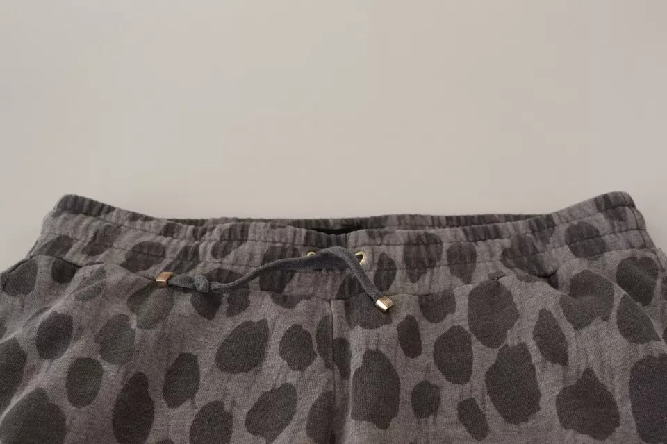 Pantalon Jogger Léopard Gris Dolce & Gabbana