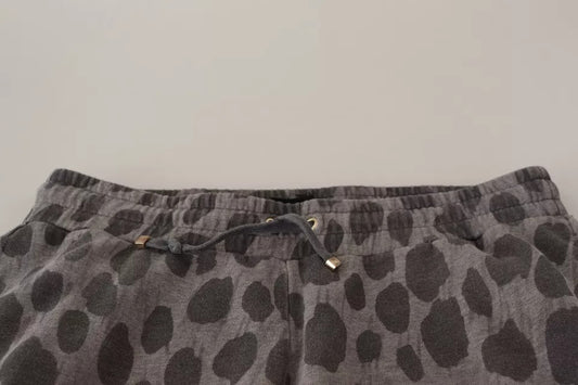 Pantalon Jogger Léopard Gris Dolce & Gabbana