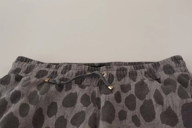 Pantalon Jogger Léopard Gris Dolce & Gabbana