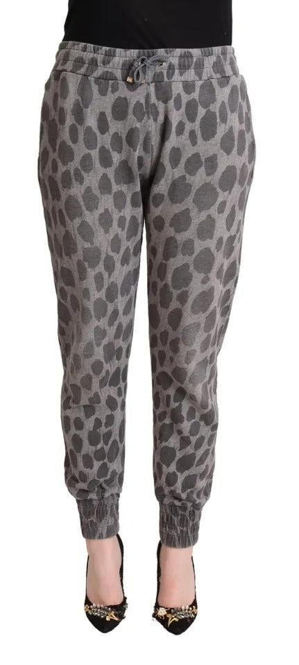 Pantalon Jogger Léopard Gris Dolce & Gabbana