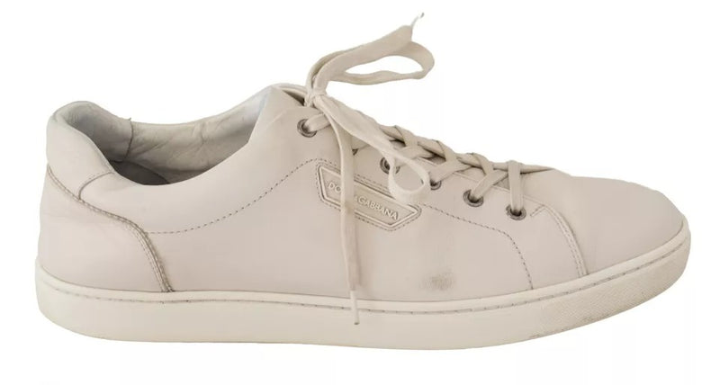 Dolce & Gabbana Sneakers Casual en Cuir Blanc pour Hommes