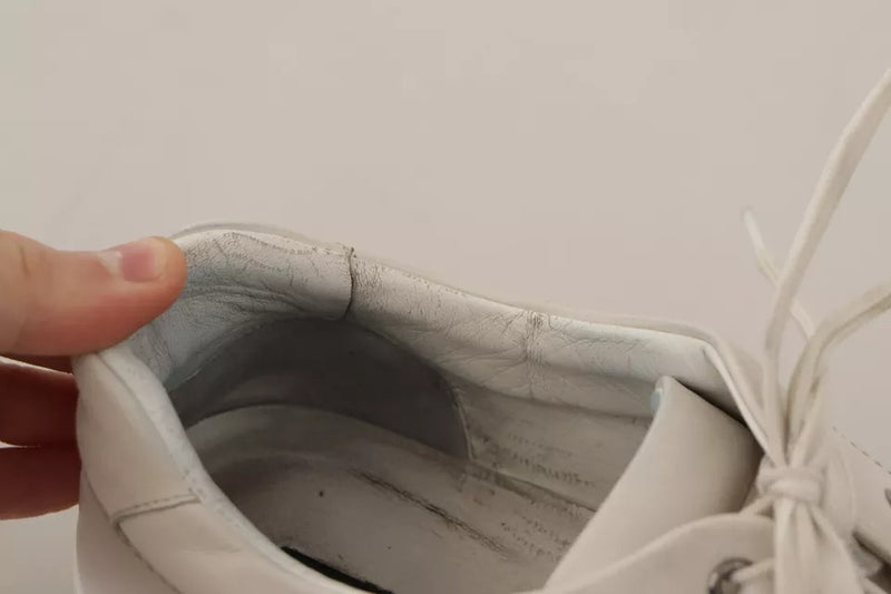 Dolce & Gabbana Sneakers Casual en Cuir Blanc pour Hommes