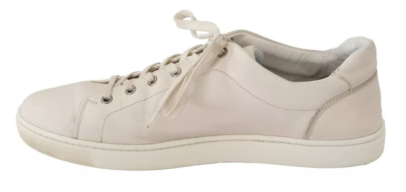 Dolce & Gabbana Sneakers Casual en Cuir Blanc pour Hommes