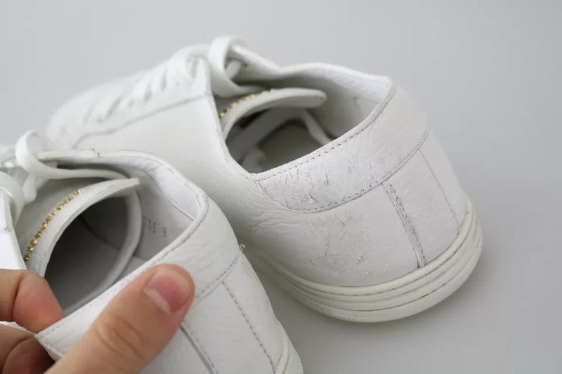 Dolce & Gabbana White Saint Tropez Lace Up Sneakers for Men