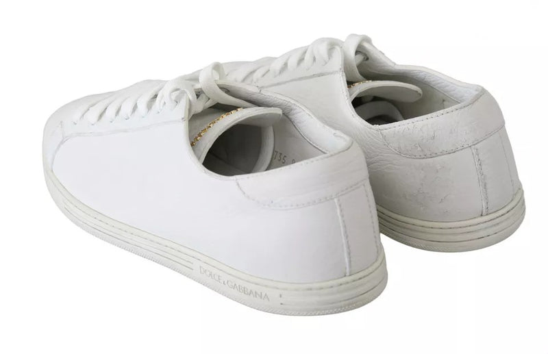 Dolce & Gabbana White Saint Tropez Lace Up Sneakers for Men