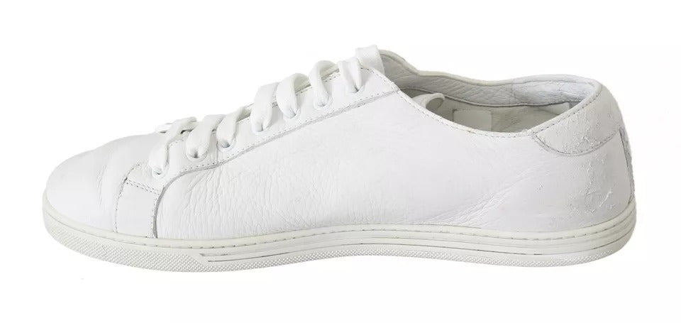 Dolce & Gabbana White Saint Tropez Lace Up Sneakers for Men