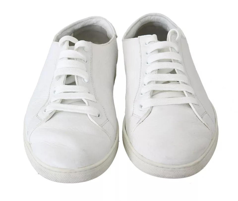 Dolce & Gabbana White Saint Tropez Lace Up Sneakers for Men