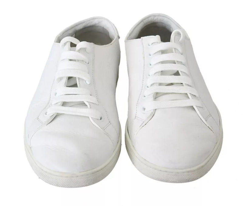 Dolce & Gabbana White Saint Tropez Lace Up Sneakers for Men