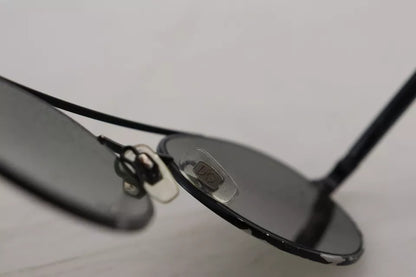 Lunettes de soleil Dolce & Gabbana DG2245 à monture en acier noir mat et verres verts