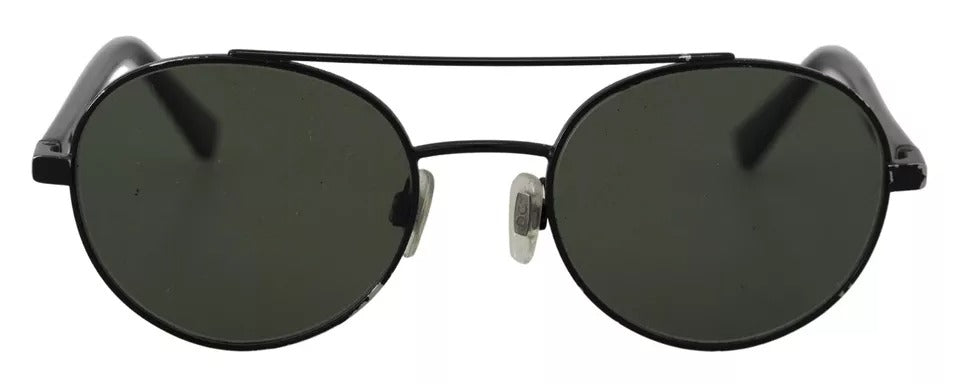 Dolce & Gabbana DG2245 Lunettes de Soleil Noir Mat Acier Verre Vert