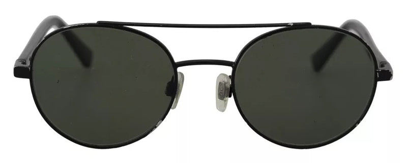 Dolce & Gabbana DG2245 Lunettes de Soleil Noir Mat Acier Verre Vert