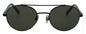 Lunettes de soleil Dolce & Gabbana DG2245 à monture en acier noir mat et verres verts