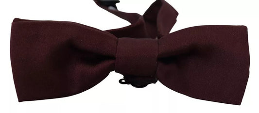 Dolce & Gabbana Bordeaux Zijden Verstelbare Hals Heren Strik