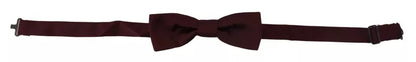 Dolce & Gabbana Bordeaux Zijden Verstelbare Hals Heren Strik