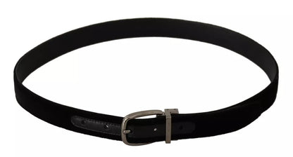 Dolce & Gabbana zwarte fluwelen riem met zilveren metalen gesp