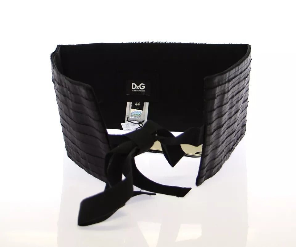 Dolce & Gabbana Black Silk Women's Waist Cummerbund