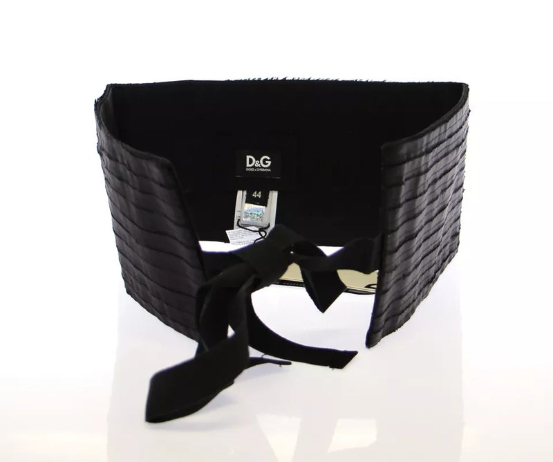 Dolce & Gabbana Black Silk Women's Waist Cummerbund