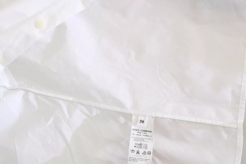 Dolce & Gabbana White Collared Short Sleeve Polo Shirt