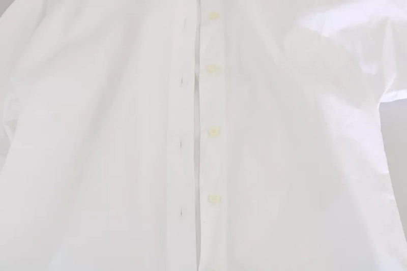 Dolce & Gabbana White Collared Short Sleeve Polo Shirt