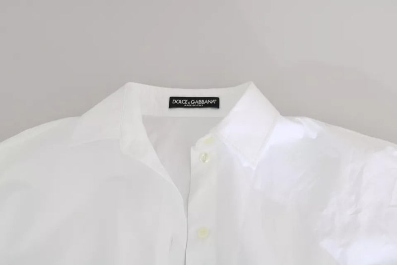 Dolce & Gabbana White Collared Short Sleeve Polo Shirt