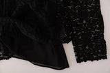 Dolce & Gabbana Black Lace Long Sleeve Blouse