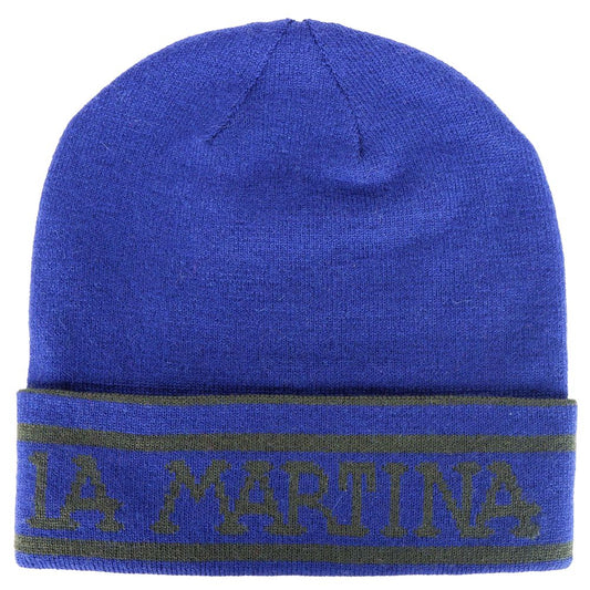 La Martina Blauwe Wollen Herenpet