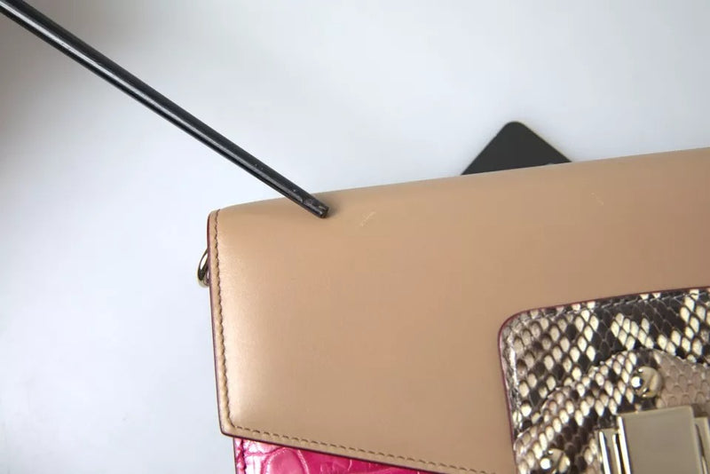 Dolce & Gabbana Multicolor Leather LUCIA Shoulder Bag