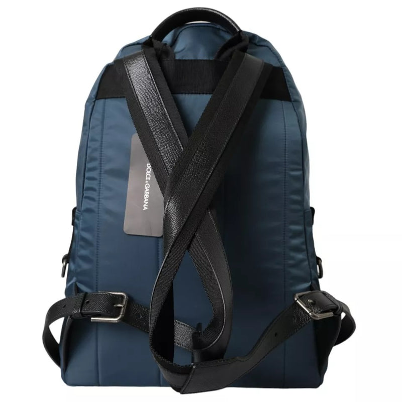 Sac à dos Dolce & Gabbana en nylon bleu avec patch #DGFamily pour homme