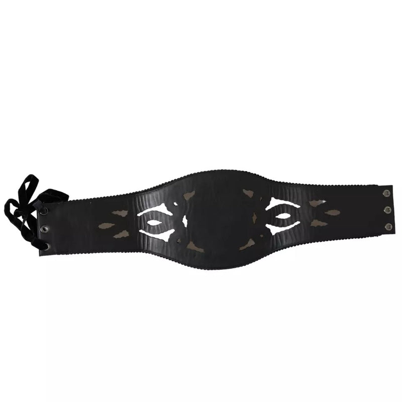 Dolce & Gabbana Ceinture Taille Haute en Toile Noire Embellie