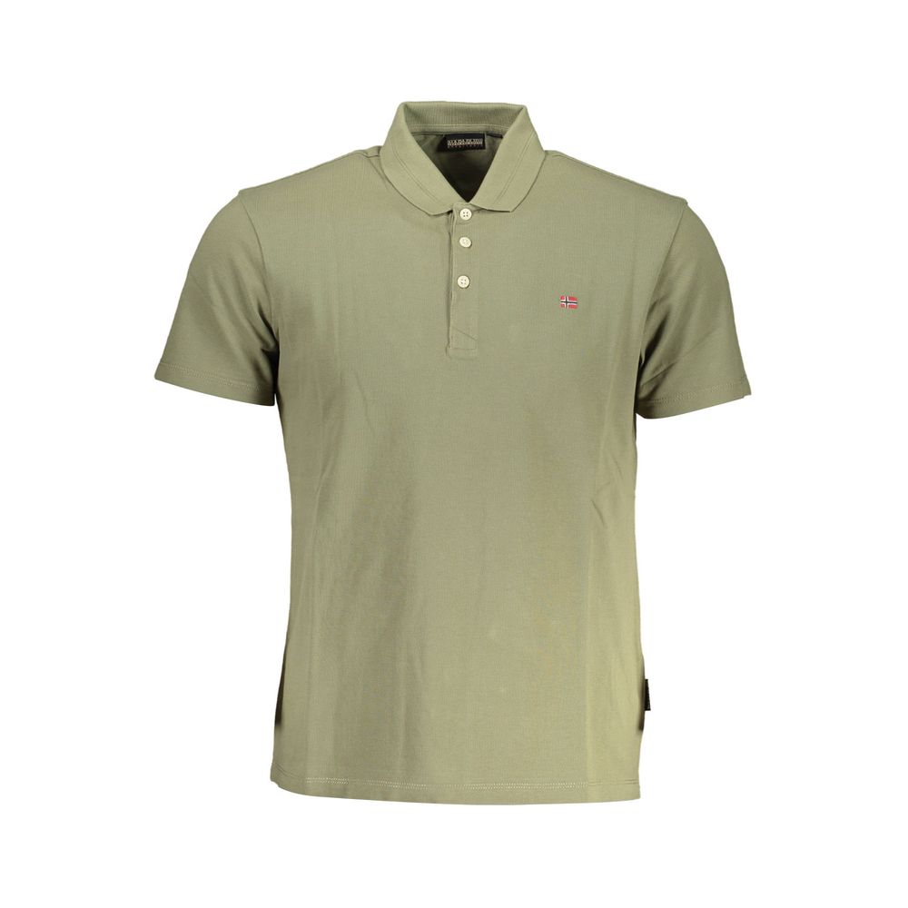 Polo homme en coton vert Napapijri
