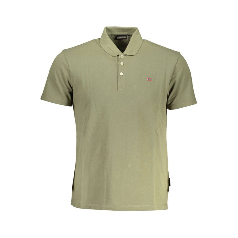 Polo homme en coton vert Napapijri