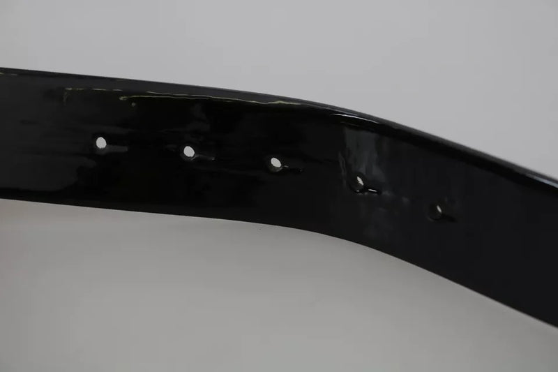 Ceinture Dolce & Gabbana en Cuir Noir avec Boucle Logo en Cristal