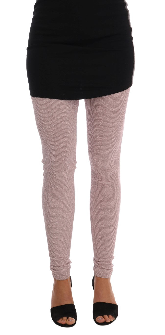 Collants roses Dolce &amp; Gabbana à taille élastique