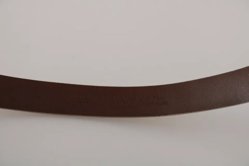 Ceinture en cuir beige crème Dolce &amp; Gabbana avec boucle dorée