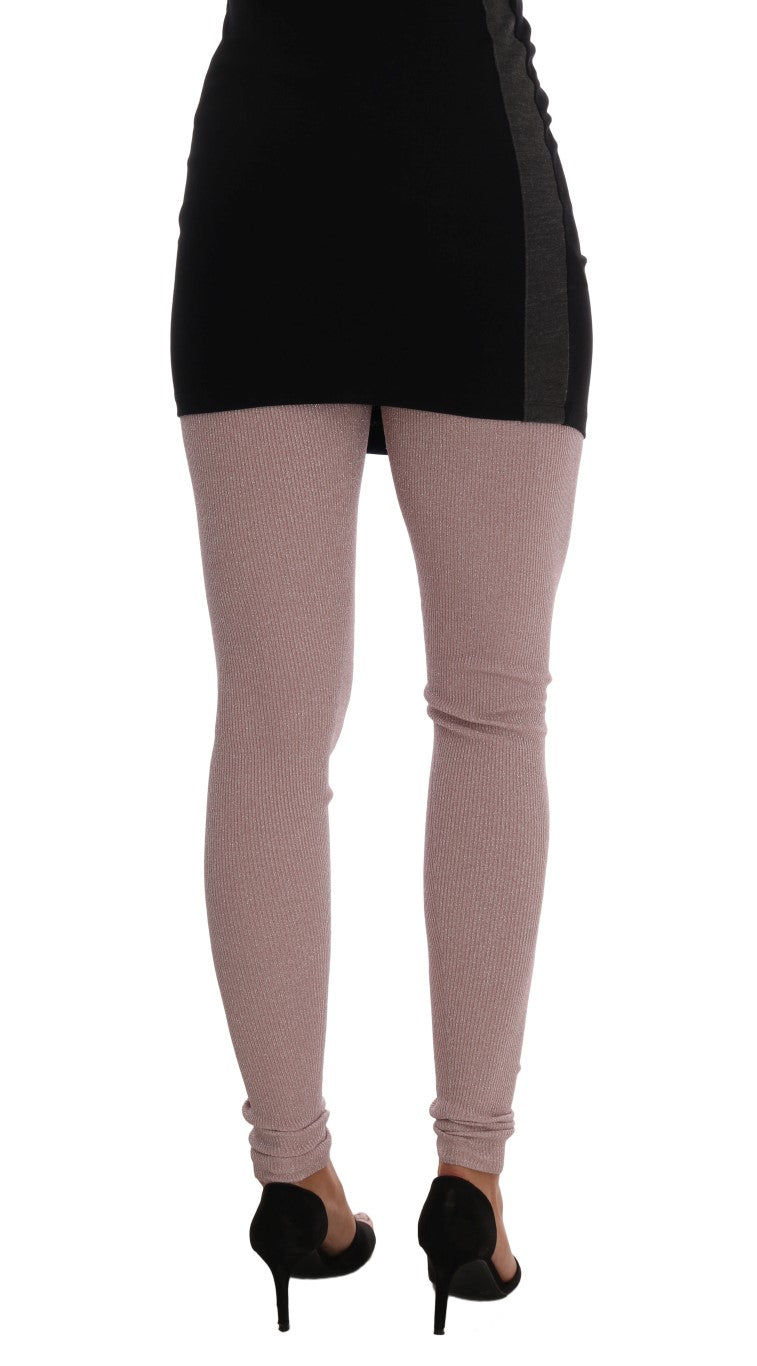 Collants roses Dolce &amp; Gabbana à taille élastique