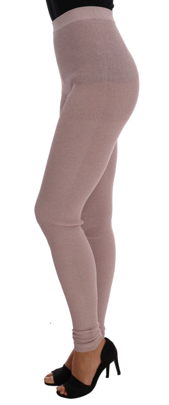 Collants roses Dolce &amp; Gabbana à taille élastique